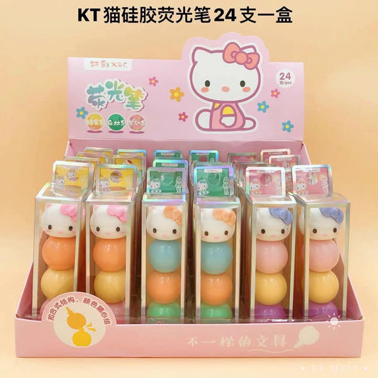 3 COLOR SET STACKABLE HELLO KITTY HIGH LIGHTER